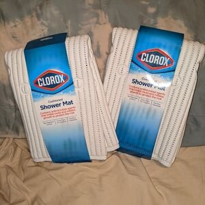 Clorox White Non-Slip Bath Mat with Antimicrobial Protection